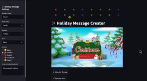 Read more about the article Holiday Message Creator -Powered by AI 🎄✨